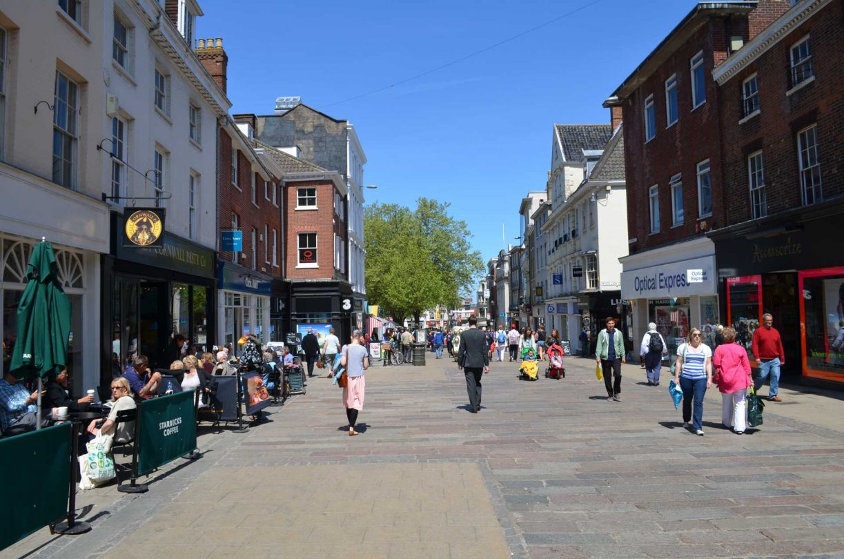 Photo of Gentlemen's Walk in Norwich City centre.