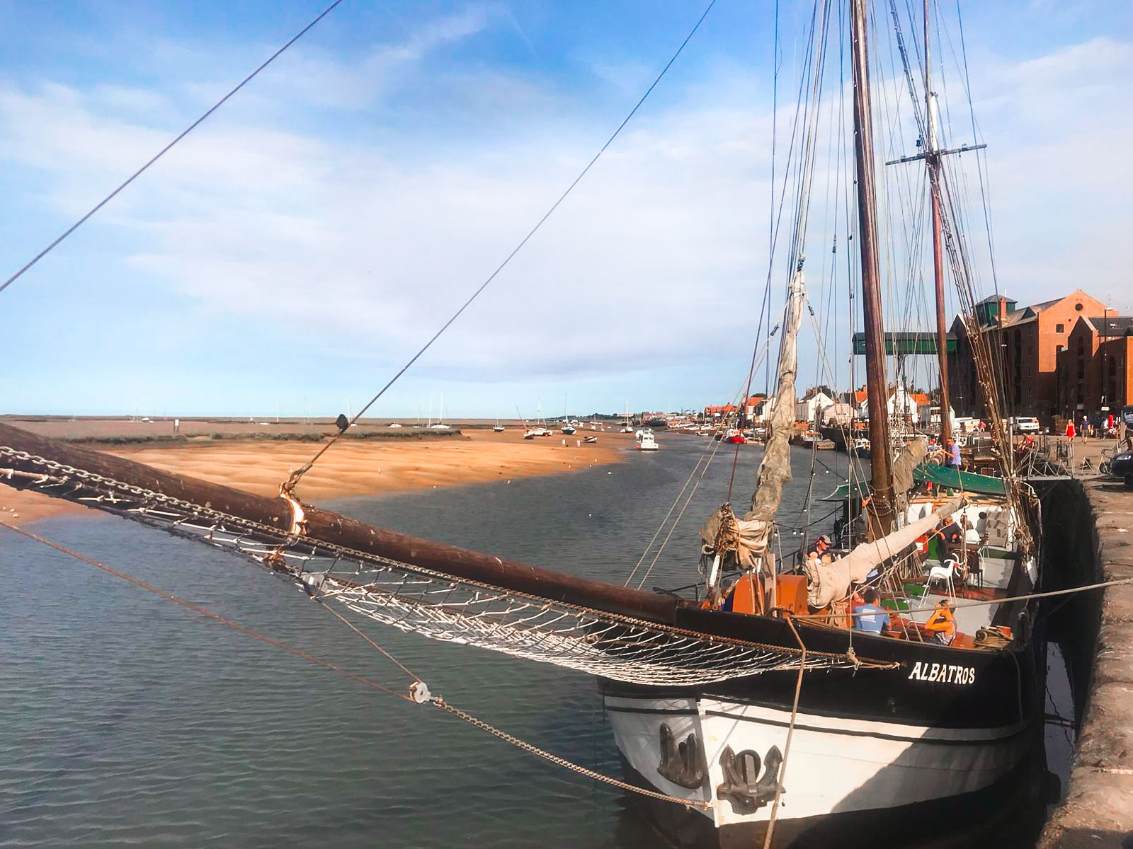 Wells-Next-The-Sea's - The Albatros - restaurant on a former dutch cargo ship.