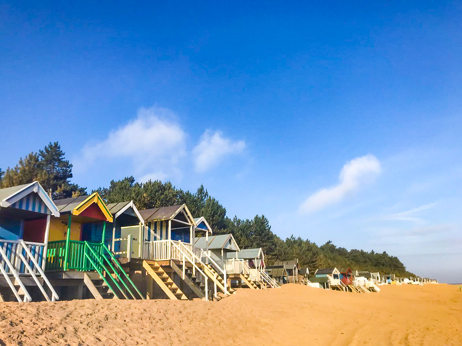 Seaside beach huts in Wells-Next-The-Sea