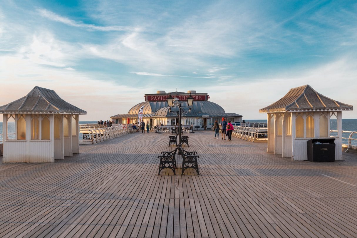 Cromer pier on a sunny day.